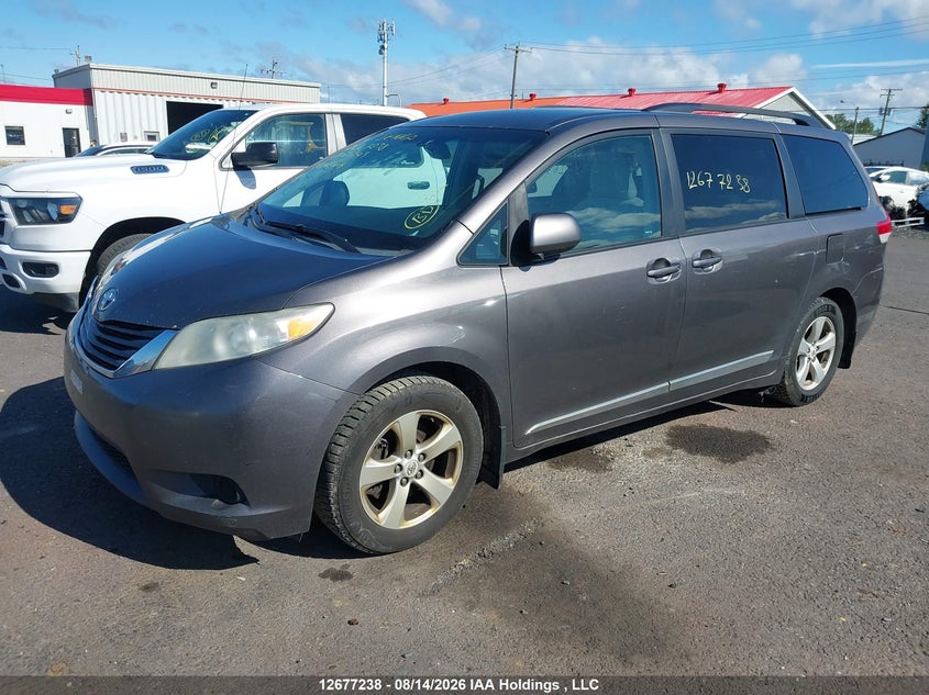 2012 Toyota Sienna Le V6, Rear, IAAI, VIN 5TDKK3DC3CS217343 — photo 2