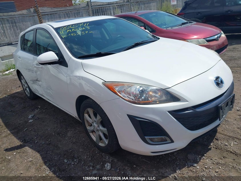 Vin: jm1bl1l5xb1457392, lot: 3090363, mazda mazda3 gs 20111