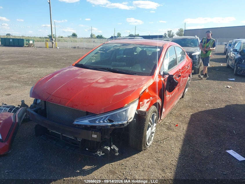 Vin: kmhd84lfxlu955270, lot: 3090456, hyundai elantra 20202