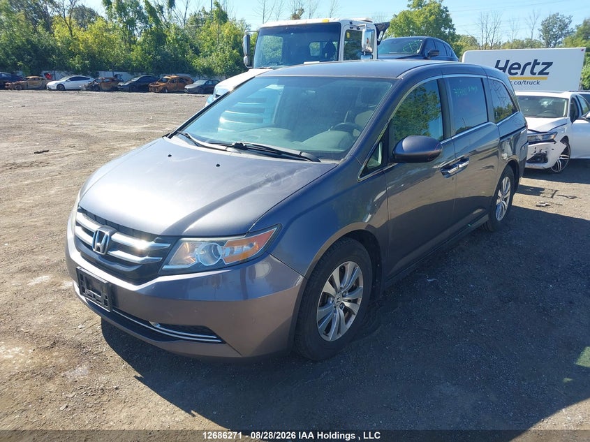 2016 Honda Odyssey, Удар ззаду, IAAI, VIN 5FNRL5H42GB501924 — фото 2