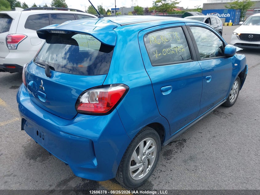 Vin: ml32auhj3ph002902, lot: 3090827, mitsubishi mirage es/se 20234