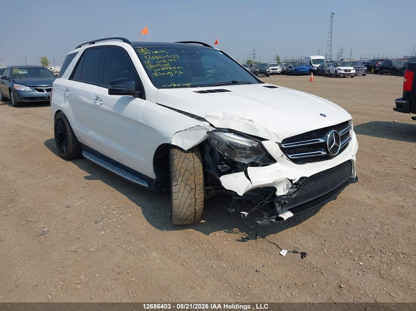 2018 Mercedes-Benz Gle 400 4Matic, Удар спереди, IAAI, VIN 4JGDA5GB6JB041611