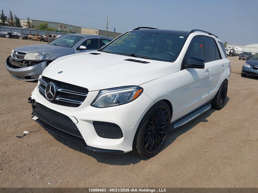 2018 Mercedes-Benz Gle 400 4Matic, Удар спереду, IAAI, VIN 4JGDA5GB6JB041611 — фото 2