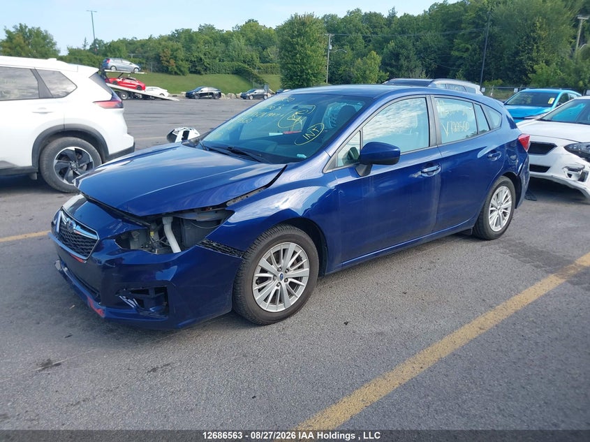 Vin: 4s3gtae67j3722560, lot: 3091013, subaru impreza premium plus 20182
