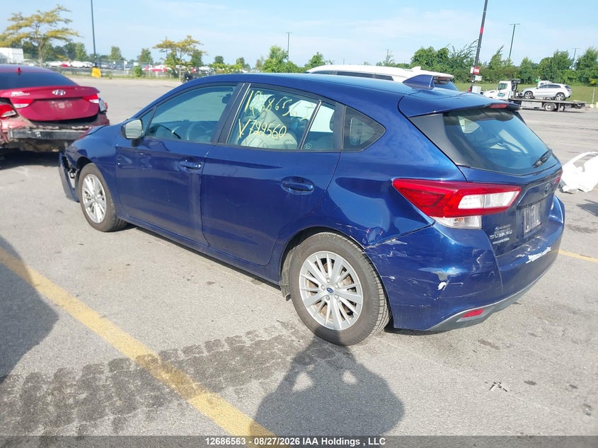 Vin: 4s3gtae67j3722560, lot: 3091013, subaru impreza premium plus 20183