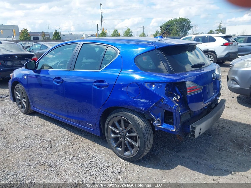 Vin: jthkd5bh6c2101872, lot: 3091245, lexus ct 200h 20123