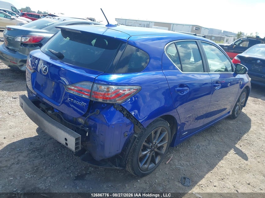 Vin: jthkd5bh6c2101872, lot: 3091245, lexus ct 200h 20124