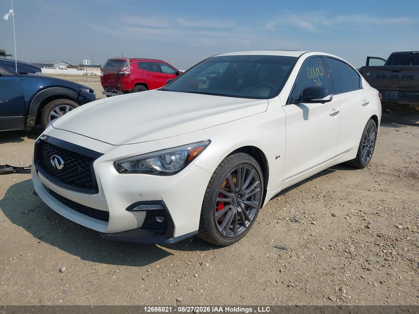 2022 Infiniti Q50 Red Sport 400, Лобовое стекло, IAAI, VIN JN1FV7DR5NM390139 — фото 2