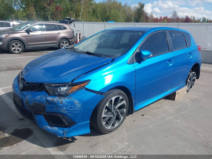Vin: jtnkarje2gj505395, lot: 3091308, toyota scion im 20162