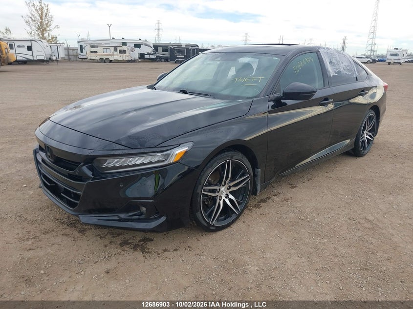 2022 Honda Accord Touring, Theft Recovery, IAAI, VIN 1HGCV1F9XNA801998 — photo 2