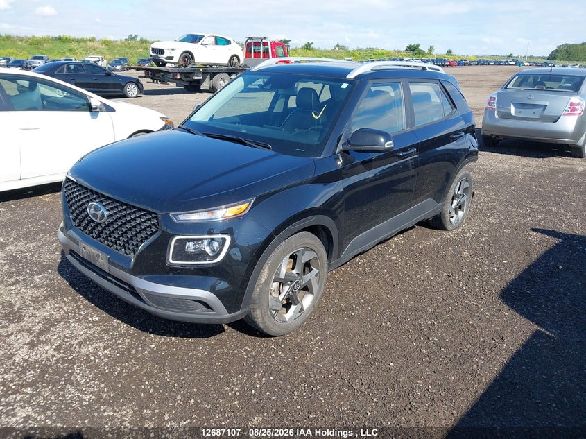 Vin: kmhrc8a37nu187478, lot: 3091614, hyundai venue ultimate with black interior 20222