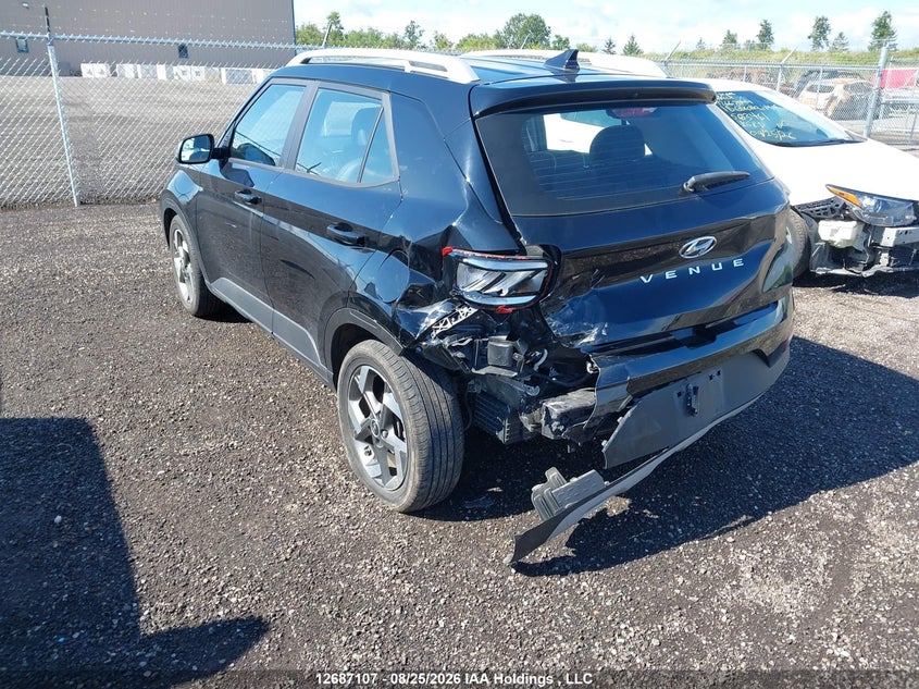 Vin: kmhrc8a37nu187478, lot: 3091614, hyundai venue ultimate with black interior 20223