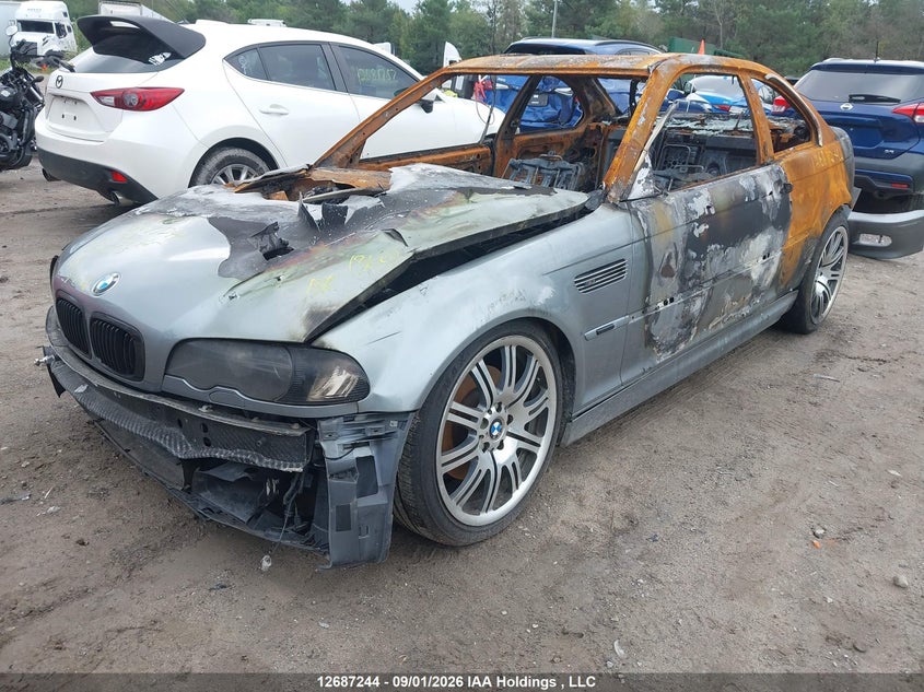 2003 BMW M3, Total Burn, IAAI, VIN WBSBL93413JR23145 — photo 2