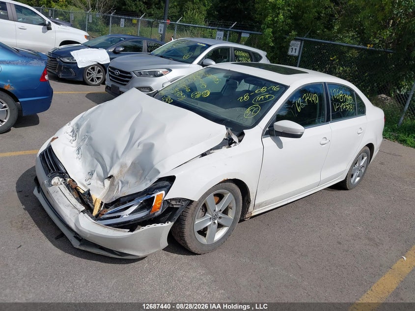 2013 Volkswagen Jetta Tdi, Удар спереди, IAAI, VIN 3VWDL7AJ8DM435051 — фото 2