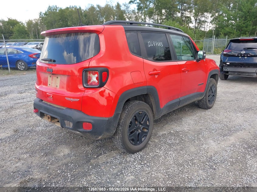 Vin: zaccjbcb3jpj14067, lot: 3092110, jeep renegade trailhawk 20184