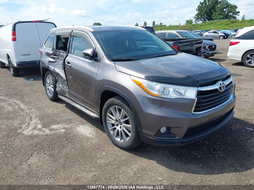 2016 Toyota Highlander Xle, Right Side, IAAI, VIN 5TDJKRFH8GS258838