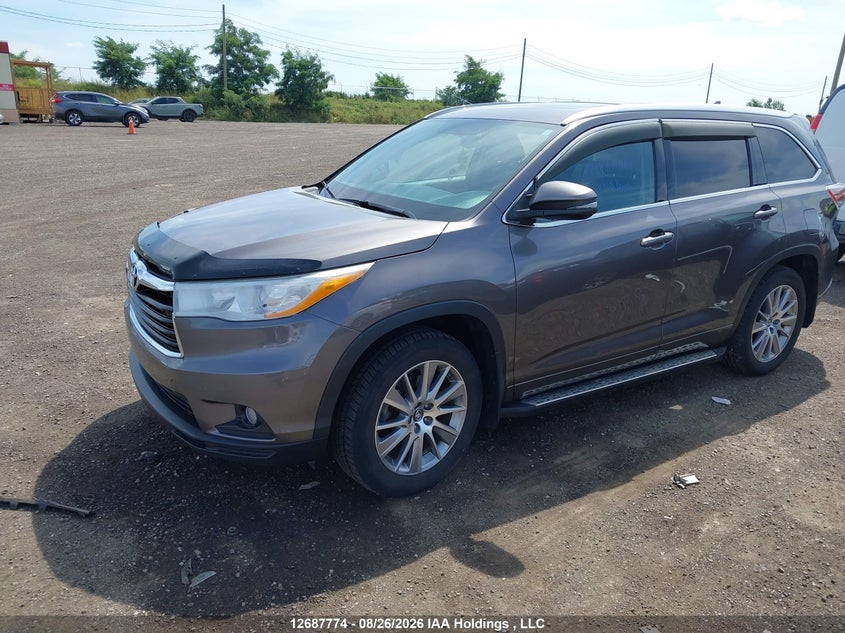 2016 Toyota Highlander, Правый бок, IAAI, VIN 5TDJKRFH8GS258838 — фото 2