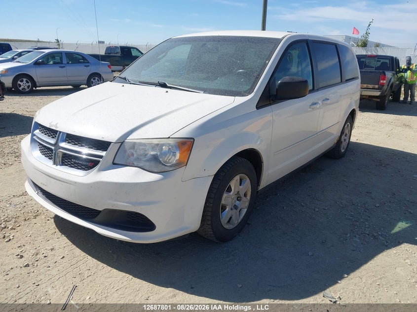 2012 Dodge Caravan, Rear, IAAI, VIN 2C4RDGBG9CR256338 — photo 2
