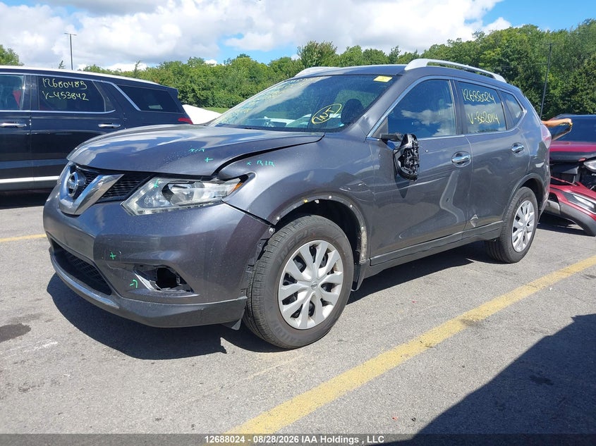 2014 Nissan Rogue, Левый бок, IAAI, VIN 5N1AT2MT5EC862014 — фото 2
