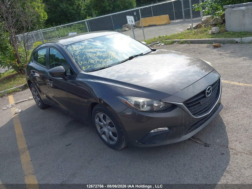 Vin: jm1bm1k73e1104920, lot: 3092625, mazda mazda3 gx-sky 20141
