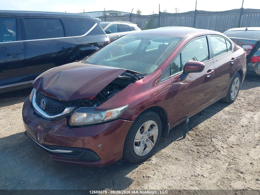 2015 Honda Civic, Удар спереди, IAAI, VIN 2HGFB2F4XFH002676 — фото 2