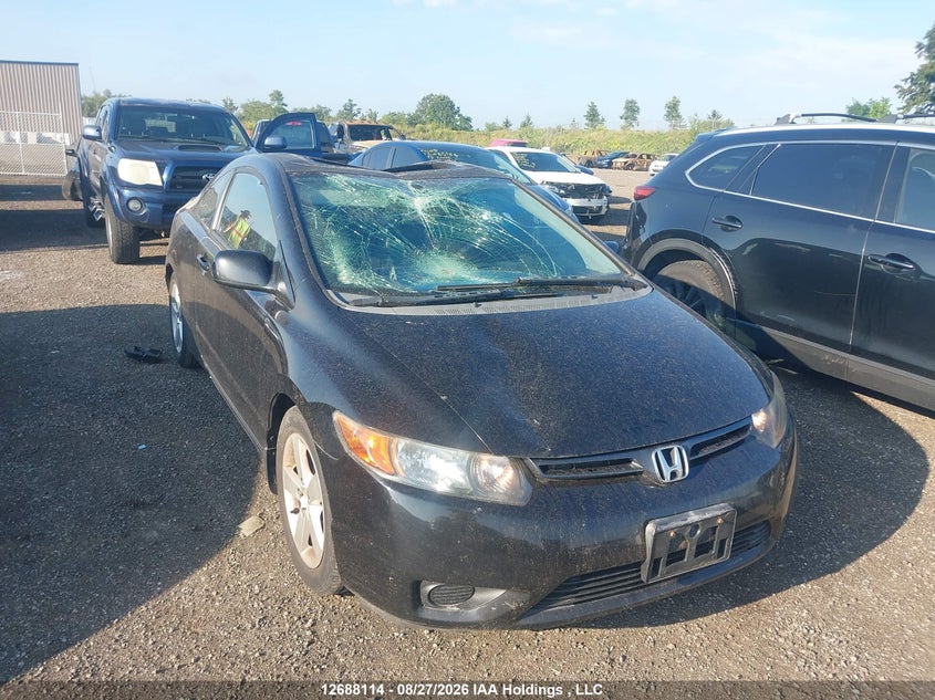 2008 Honda Civic Ex-L, Windshield, IAAI, VIN 2HGFG12948H001801