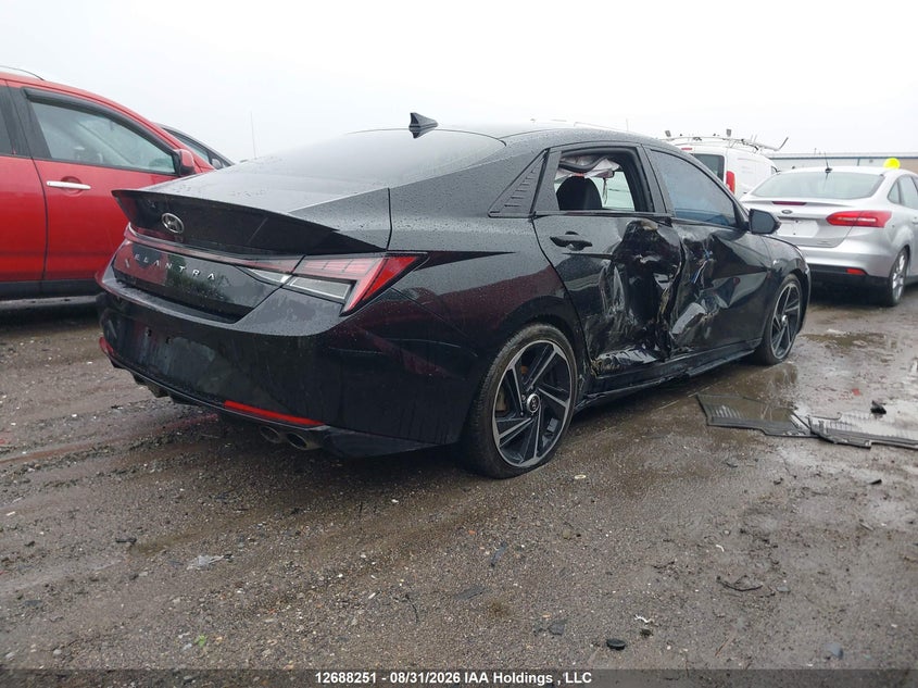 Vin: kmhlr4af2mu204743, lot: 3092829, hyundai elantra n line dct 20214