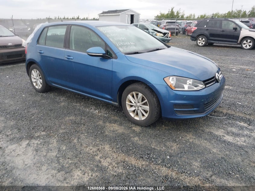 2016 Volkswagen Golf 1.8 Tsi Comfortline/1.8 Tsi Highline/1.8 Tsi Trendline, Rear, IAAI, VIN 3VW217AUXGM045855