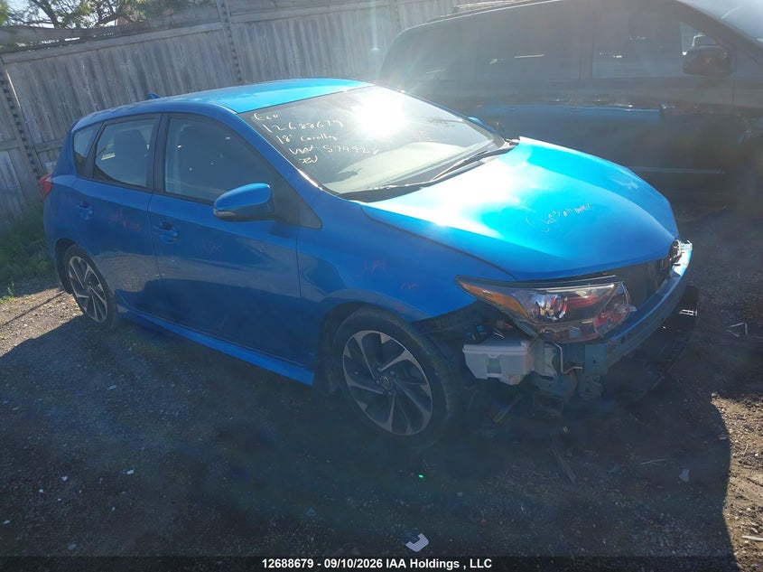 Vin: jtnkarje5jj574928, lot: 3093346, toyota corolla im 2018 img_1