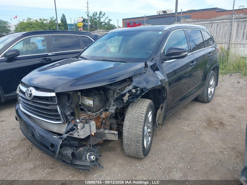 2016 Toyota Highlander, Удар спереду, IAAI, VIN 5TDDKRFH1GS272626 — фото 2