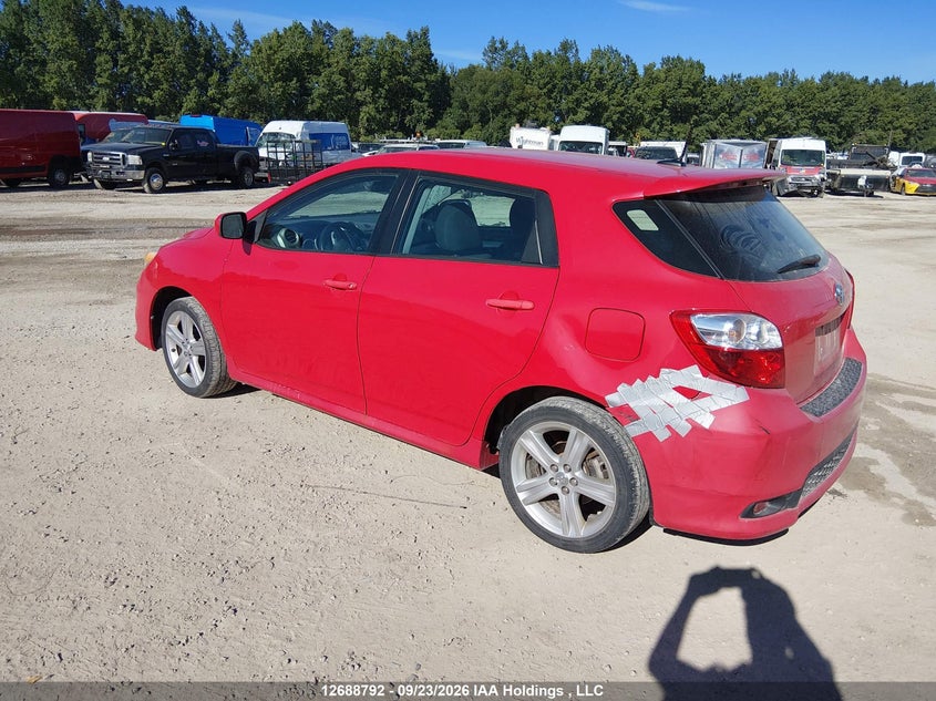 Vin: 2t1ku4ee5bc709394, lot: 3093459, toyota corolla matrix 20113