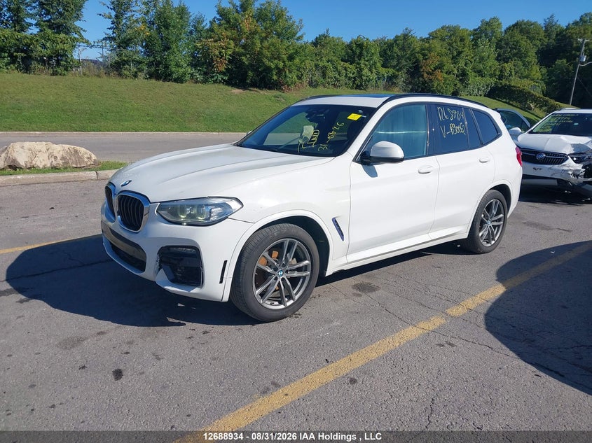 2020 BMW X3, Right Side, IAAI, VIN 5UXTY5C04L9B90062 — photo 2