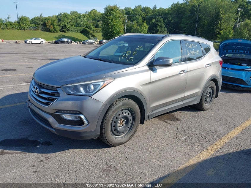 2017 Hyundai Santa Fe Sport 2.4 Luxury, Удар спереди, IAAI, VIN 5XYZUDLB2HG406481 — фото 2