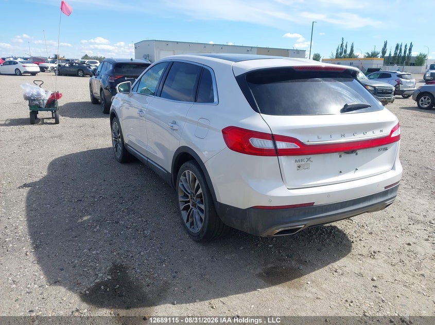 Vin: 2lmtj8lp5gbl89227, lot: 3093795, lincoln mkx reserve 20163