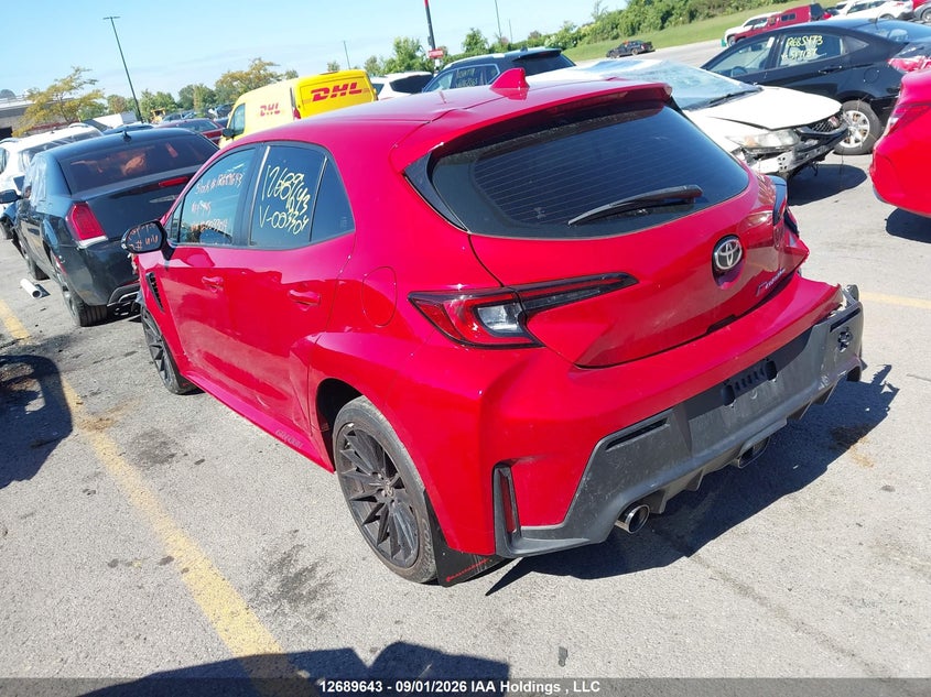 Vin: jtnabaae2pa003304, lot: 3094373, toyota gr corolla core 20233