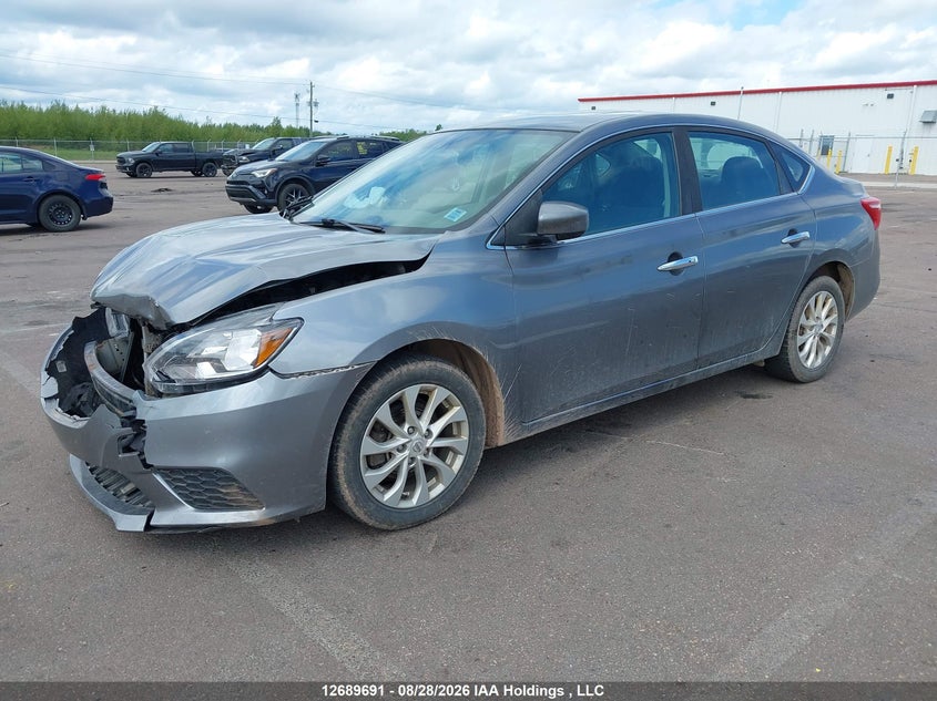 2019 Nissan Sentra, Удар спереду, IAAI, VIN 3N1AB7AP8KY320522 — фото 2