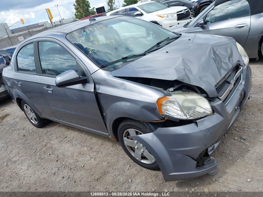 2009 Chevrolet Aveo Lt, Удар спереди, IAAI, VIN KL1TX55E09B385319