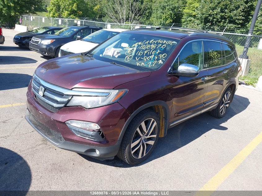 Vin: 5fnyf6h94gb509530, lot: 3094614, honda pilot touring 20162