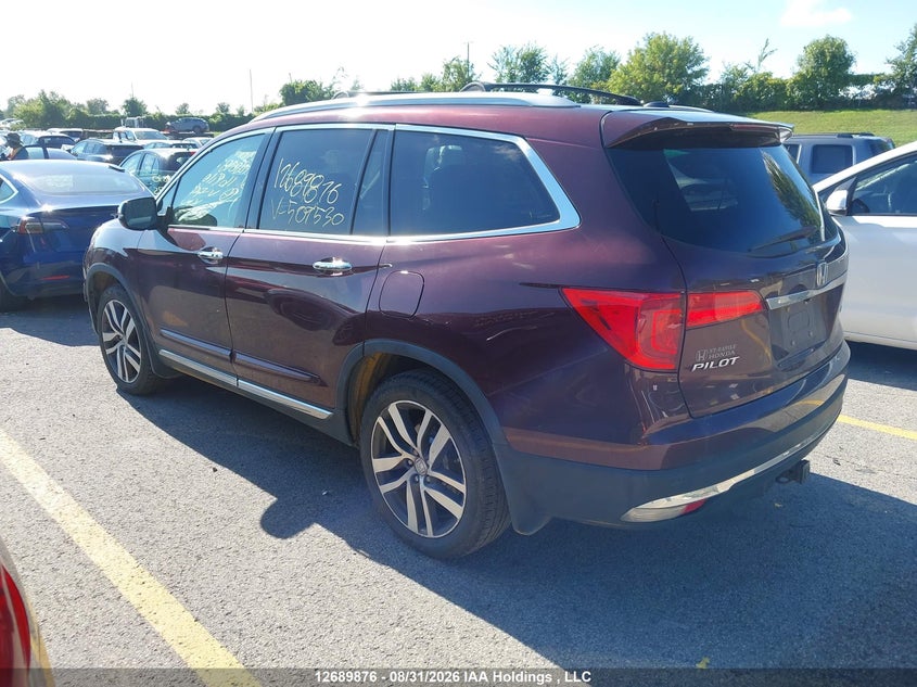 Vin: 5fnyf6h94gb509530, lot: 3094614, honda pilot touring 20163