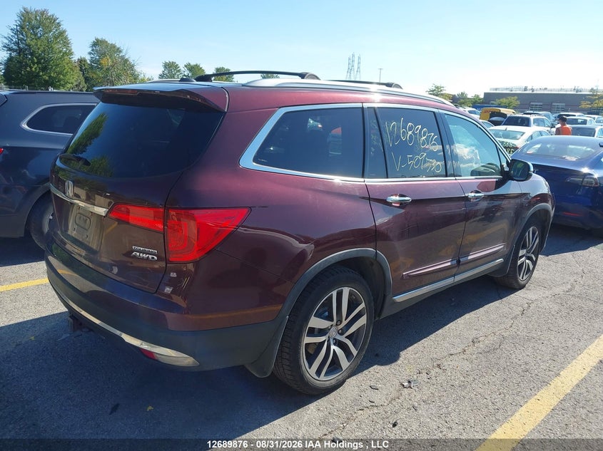 Vin: 5fnyf6h94gb509530, lot: 3094614, honda pilot touring 20164