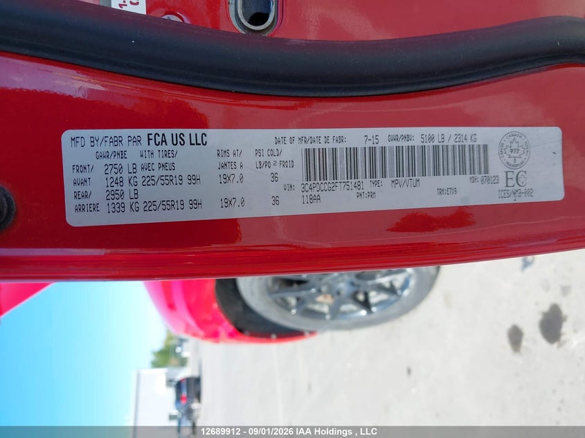 2015 DODGE JOURNEY SPORT UTILITY VEHICLE 3.6L V-6 DOHC, VVT, 283HP