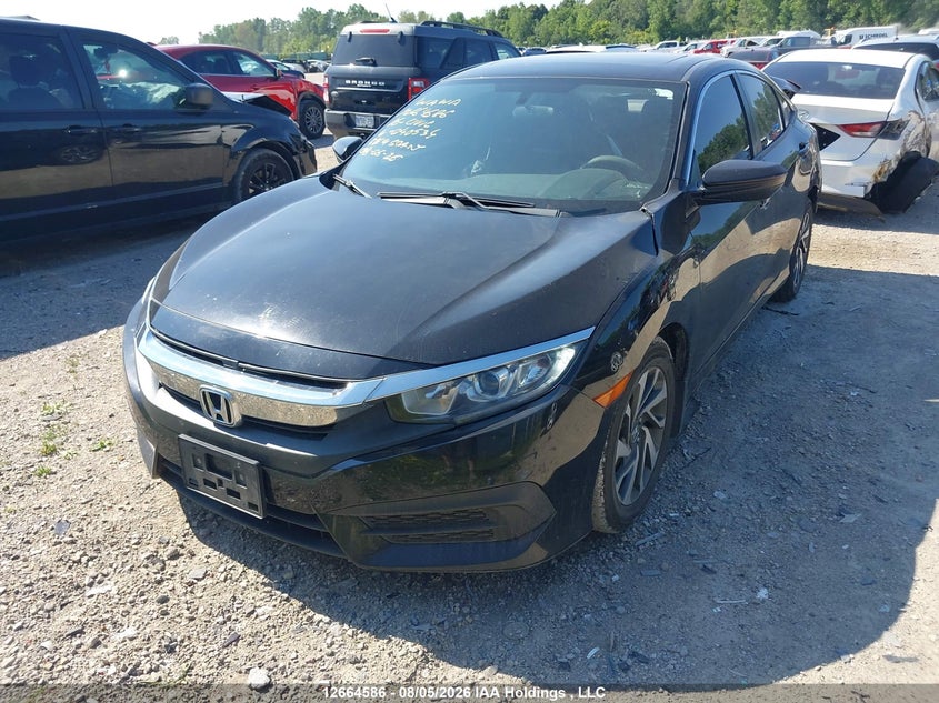 2016 Honda Civic Ex 4Dr, Удар сзади, IAAI, VIN 2HGFC2F73GH040534 — фото 2