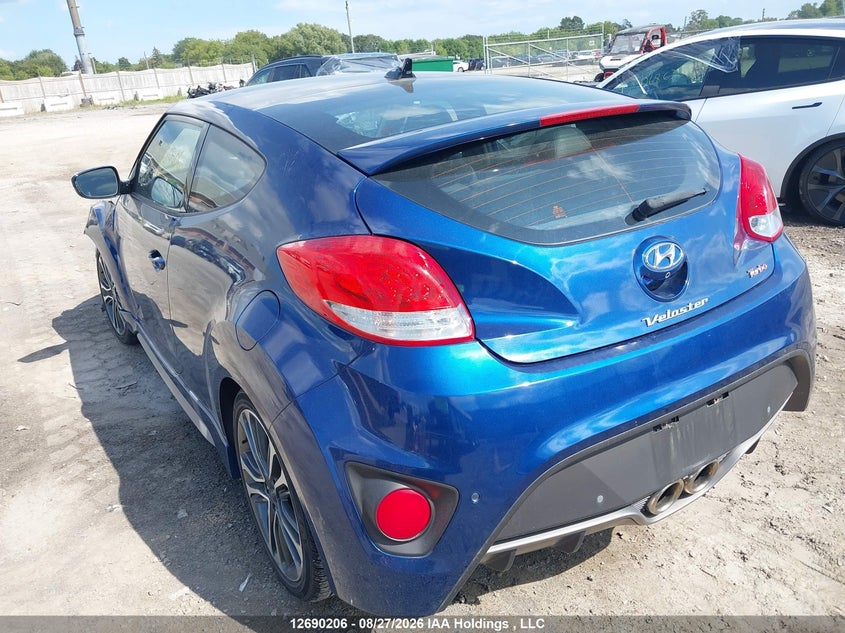 Vin: kmhtc6ae0gu275836, lot: 3094989, hyundai veloster turbo 20163