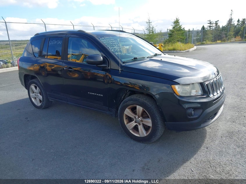 2013 Jeep Compass Sport/North, Удар спереди, IAAI, VIN 1C4NJDABXDD173677