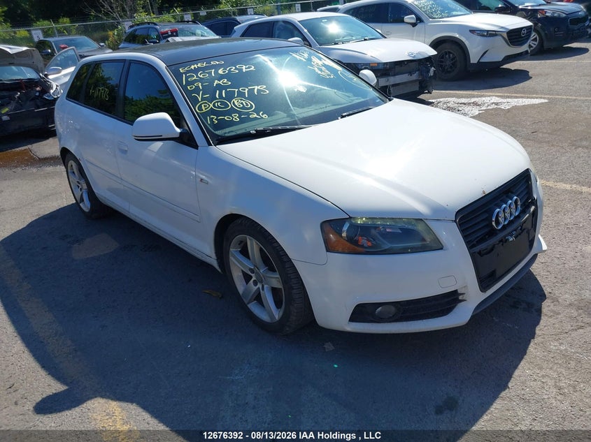 2009 Audi A3 2.0T Quattro, Front, IAAI, VIN WAUKF68PX9A117973