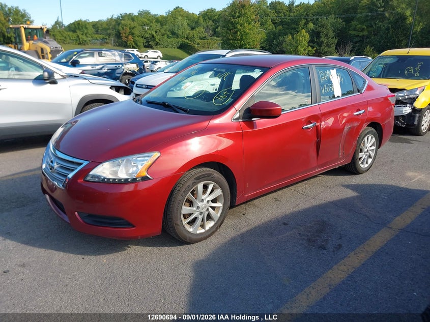 2015 Nissan Sentra, Лівий бік, IAAI, VIN 3N1AB7AP8FL663818 — фото 2
