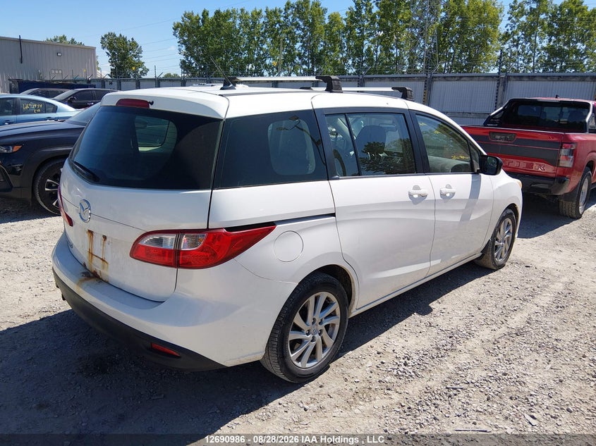 2012 MAZDA 5 HATCHBACK 2.5L I-4 DOHC, VVT, REGULAR , 157HP