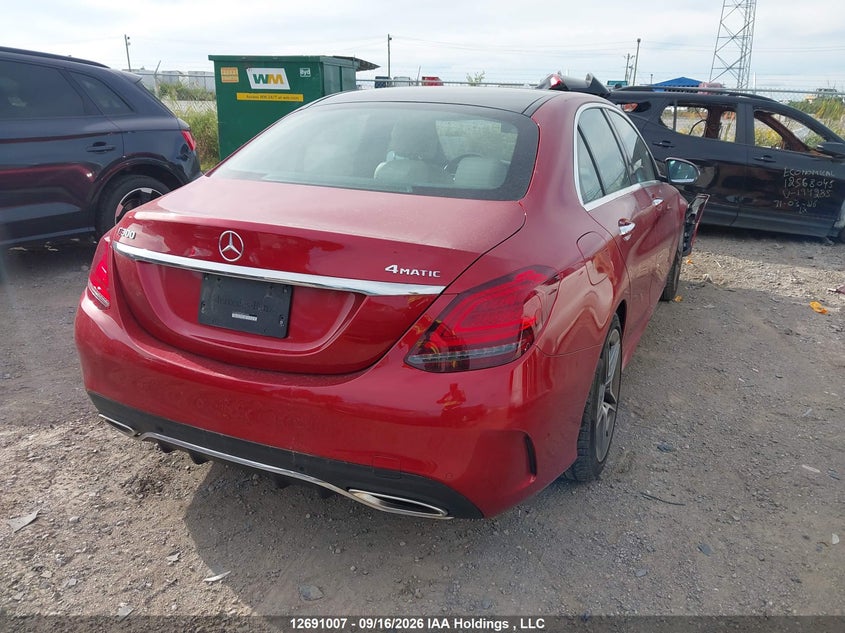 Vin: w1kwf8eb2mr622494, lot: 3095843, mercedes-benz c 300 4matic 20214