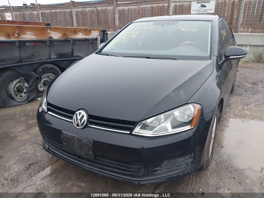 2016 Volkswagen Golf S/Se/Sel, Rear, IAAI, VIN 3VW217AU7GM049796 — photo 2