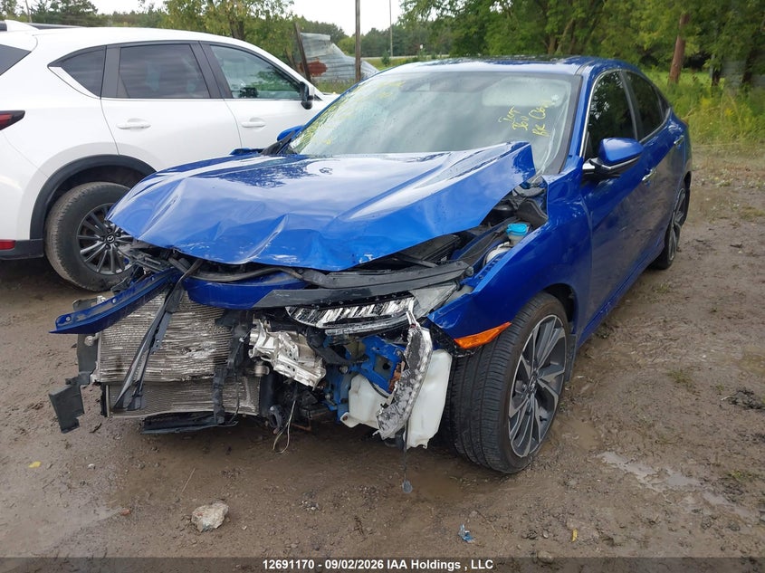 2020 Honda Civic Touring, Front, IAAI, VIN 2HGFC1F96LH104121 — photo 2